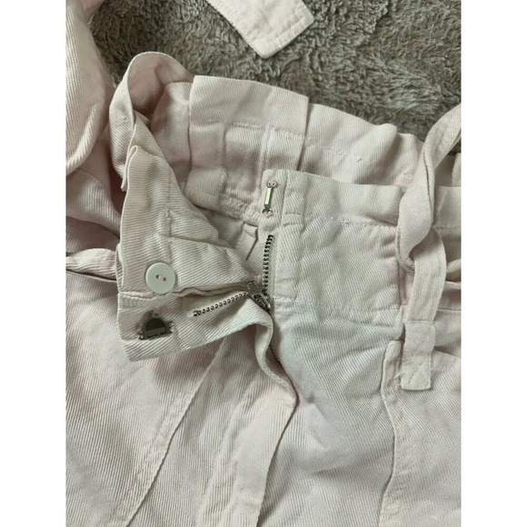 A.L.C. Coburn Tapered Paperbag High Waist Pants Linen Blend Morganite Pink 4 - Picture 12 of 16